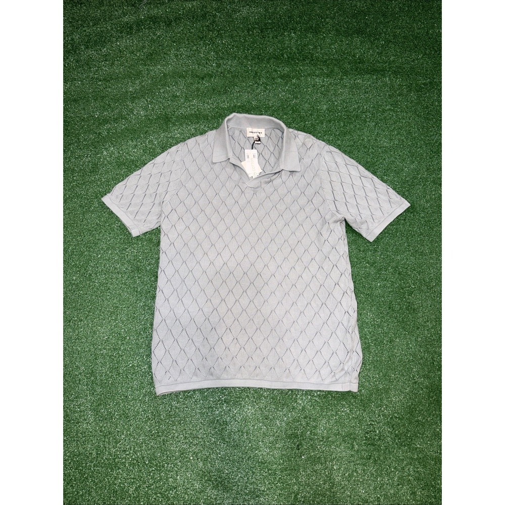 Industry‎ Republic Clothing Blue Textured Polo Men's Medium NWT
